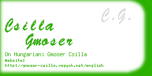 csilla gmoser business card